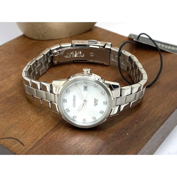 Citizen Women's Watch EU6070-51Y Quartz White Mother of Pearl Dial 28mm - Picture 8 of 14